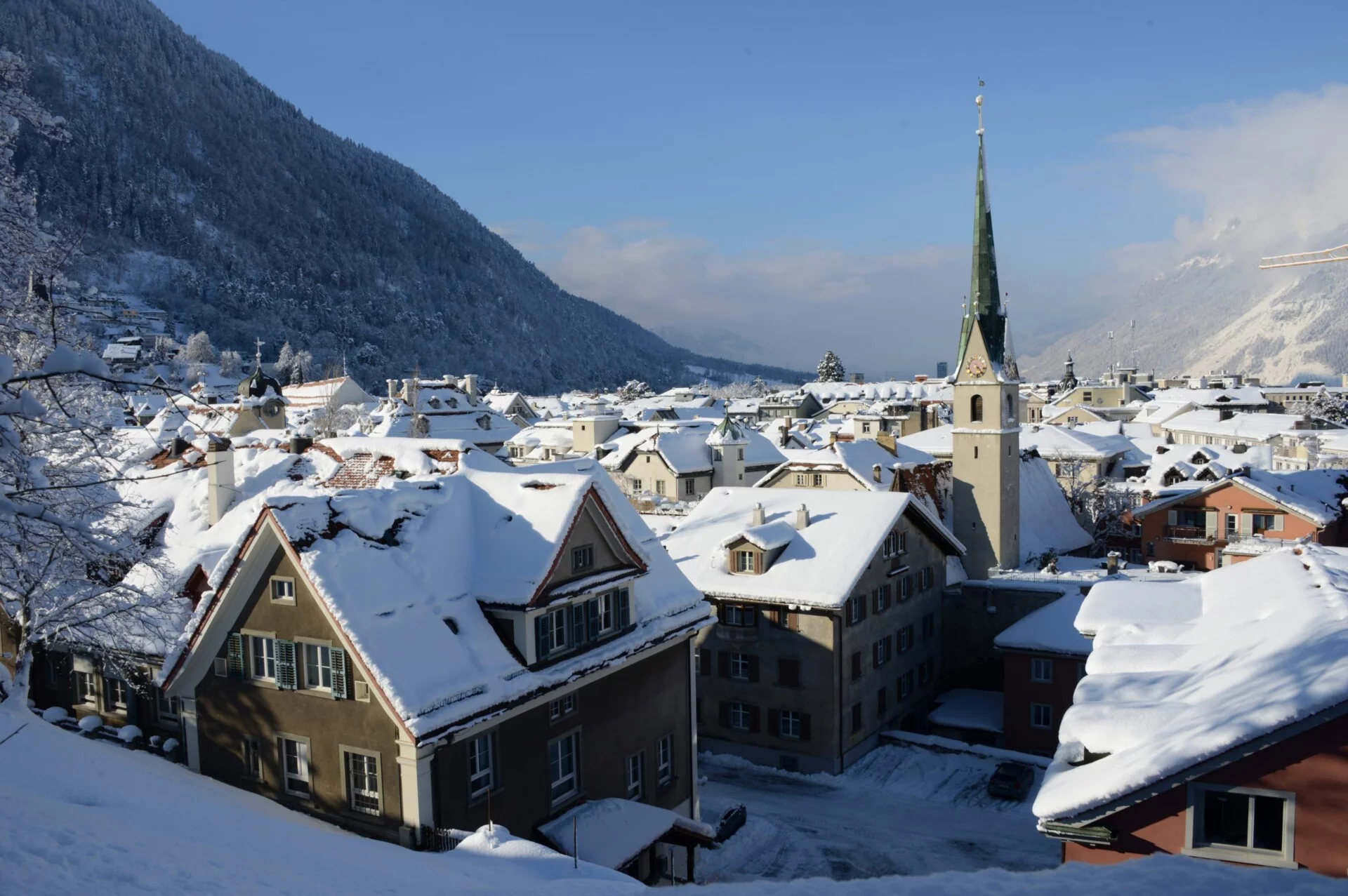Regulakirche Osten Schnee Regulakirche im Winter von Osten fotografiert