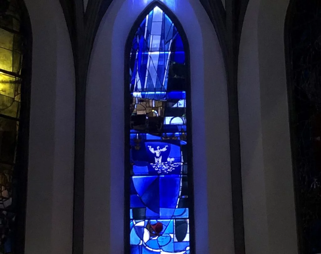Regulafenster blau